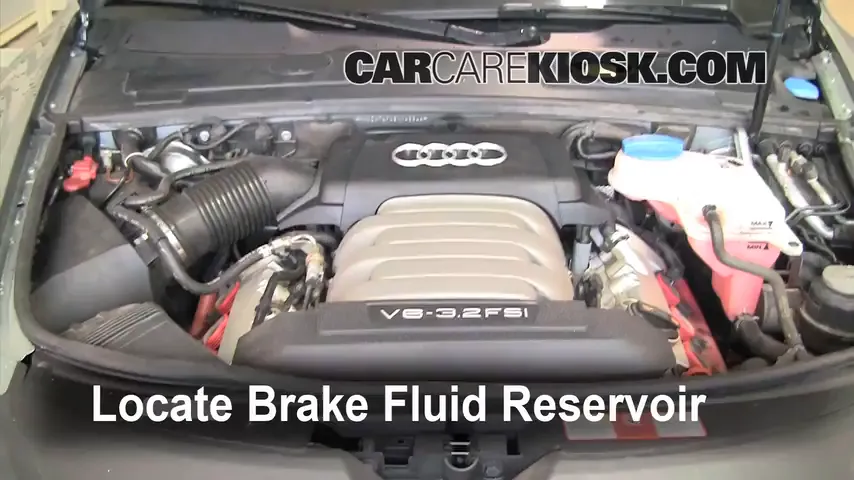 2008 Audi A6 3.2L V6 Liquide de frein Ajouter du liquide